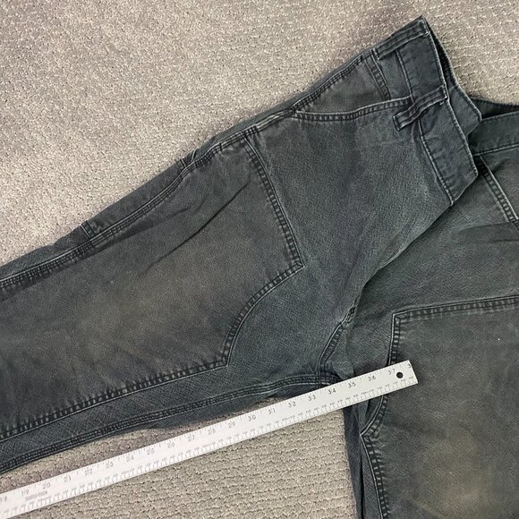 Distressed Carhartt Double Knee Pants 103334 BLK Mens 38 x 36 Fits 38x33.5 Black - Picture 13 of 14